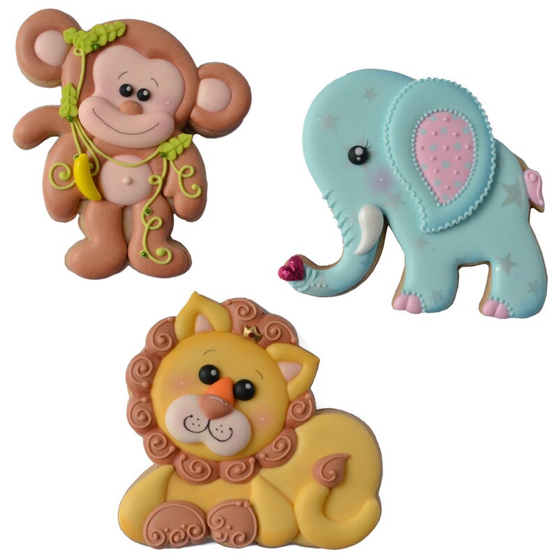 FAST SHIPPING Jungle Animal Cookie Cutter Set Baby Shower Etsy