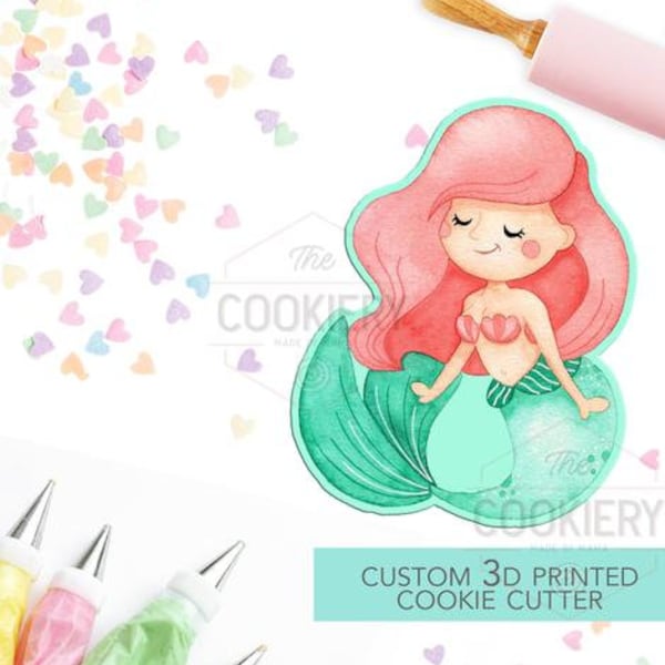 FAST SHIPPING!!! Mermaid/ Little Mermaid Cutter, Baby Shower Cookie Cutter, Kids Party Cookie Cutter, Cookie Cutter, Craft Cutter.