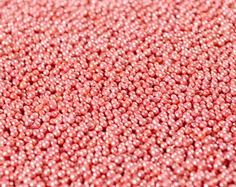 Fast Shipping! 5oz Rose Gold Nonpareils, Sprinkles, Sugar Nonpareils, Rose Gold Nonpareils, Rose Gold Sprinkles, Cake Sprinkles