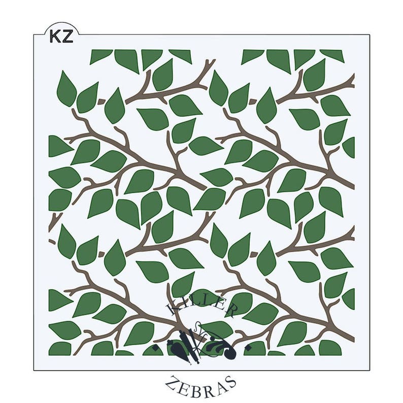 Leaves Cookie Stencil Single or Layered Leafy Branches Stencil Leaves Branches Cookie Stencil Leafy Branches Stencil FAST Shipping!!