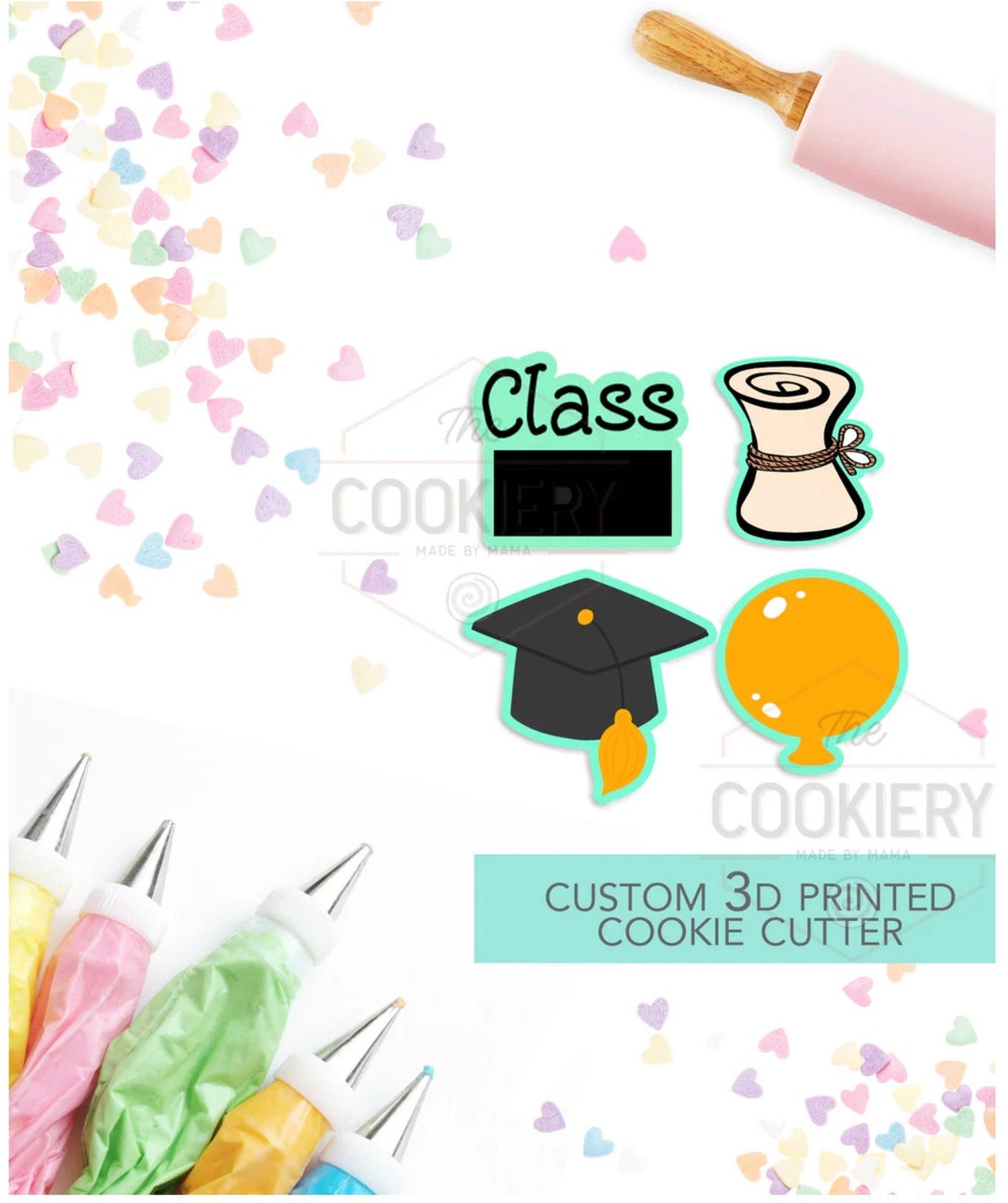 FAST SHIPPING!!! Mini Graduation Cookie Cutter Set, Mini Graduation ...