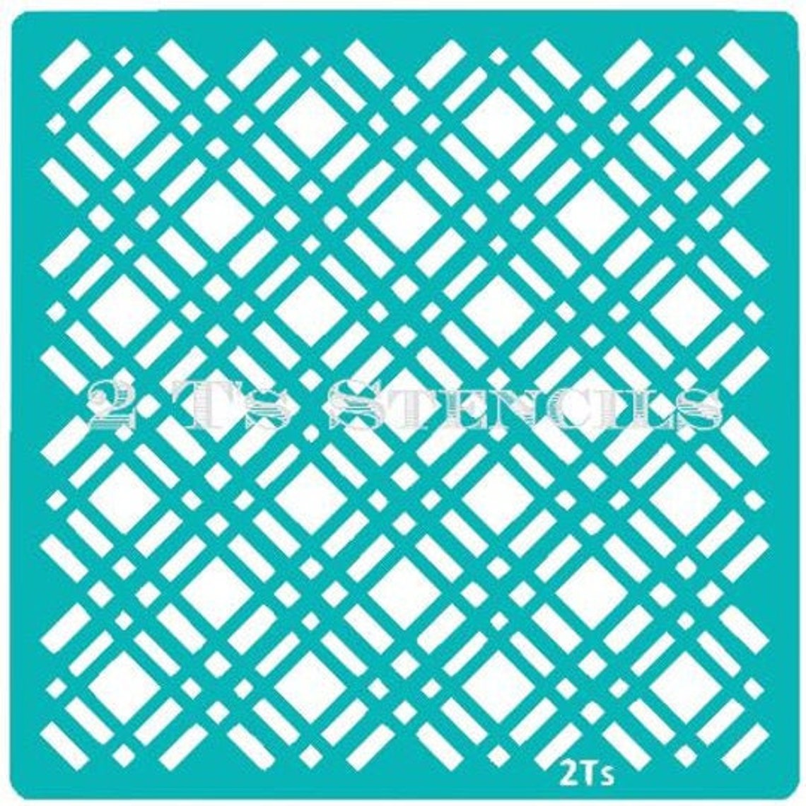 Fast Shipping Plaid Stencil Background Stencil Cake | Etsy