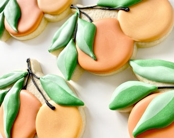 NEW!! Orange Blossom Branch and Leaves by The Night Owl Icing, Floral Cookie Cutter