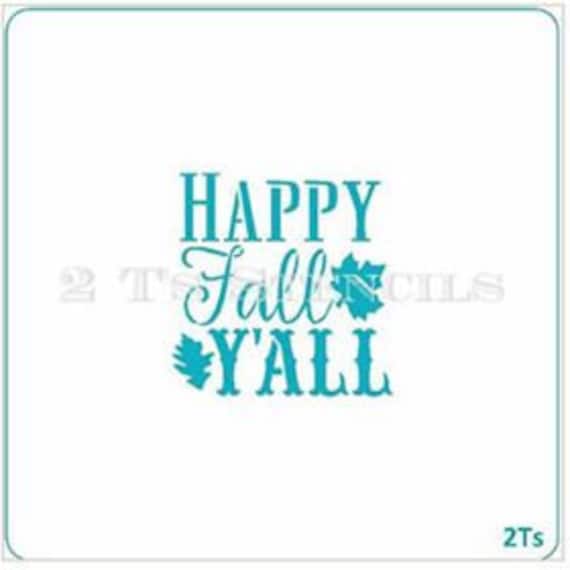 FAST SHIPPING Happy Fall Y'all Stencil Cookie Stencil | Etsy