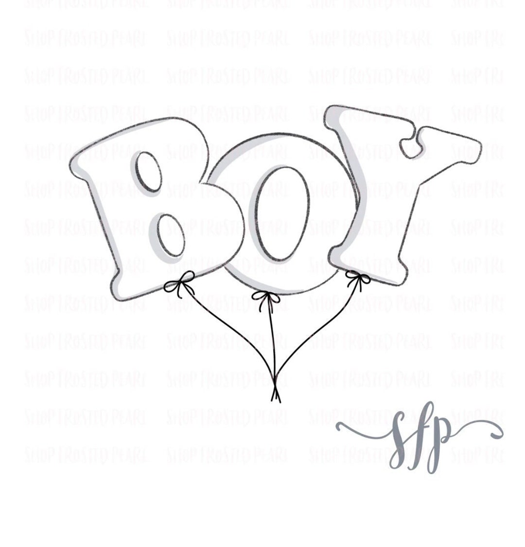 FAST SHIPPING Baby Boy Balloon Cookie Cutter By Frosted Pearl Baby additional-gift-item-baby-boy-balloon-for-delivery-with-flowers