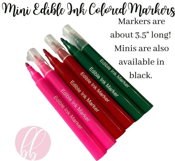Mini Edible Markers, PYO Markers, Black Mini Edible Markers, Mini Food  Markers, Food Markers, Kids Food Markers, Kids Edible Markers 