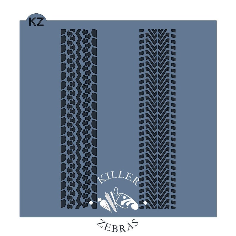 Fast Shipping Tire Tracks Stencil Cookie Stencil Etsy