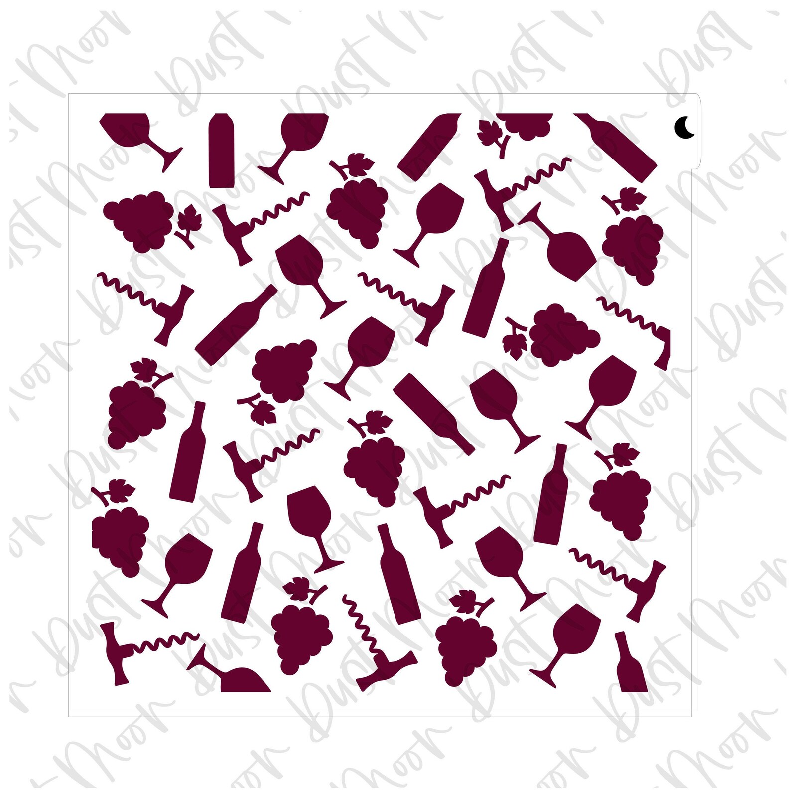 FAST Shipping Wine Pattern Stencil Wine Stencil Cookie Etsy