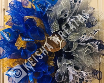 16' inch Chargers/Cowboys Wreath