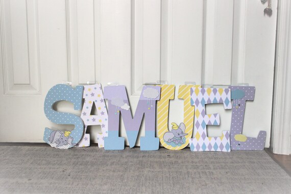 Dumbo Letters Boys Nursery Baby Boy Decor Dumbo Nursery Nursery Wood Letters Nursery Decor Nursery Letters Baby Boy Wall Letters