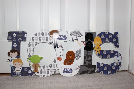 Star Wars Letters Star Wars Nursery Baby Star Wars Nursery Wood Letters Nursery Decor Nursery Letters Baby Boy Nursery Wall Letters