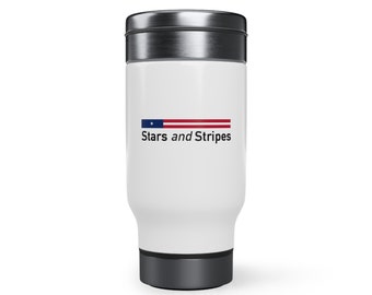 Stars and Stripes (Stainless Steel Travel Mug with Handle, 14oz)