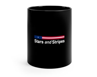 Stars and Stripes (11oz Black Mug) (black)