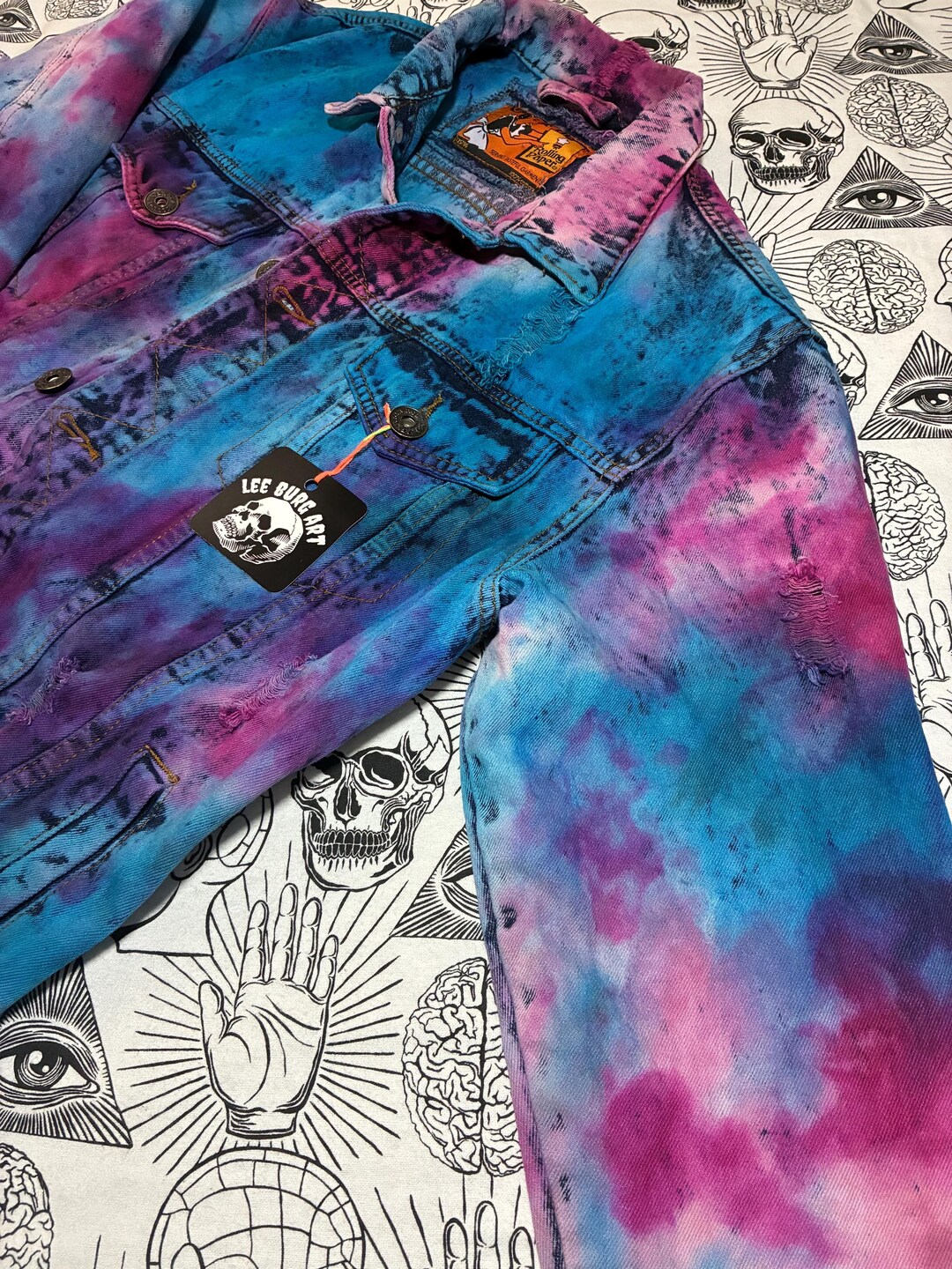 Pink & Blue Jacket - Etsy