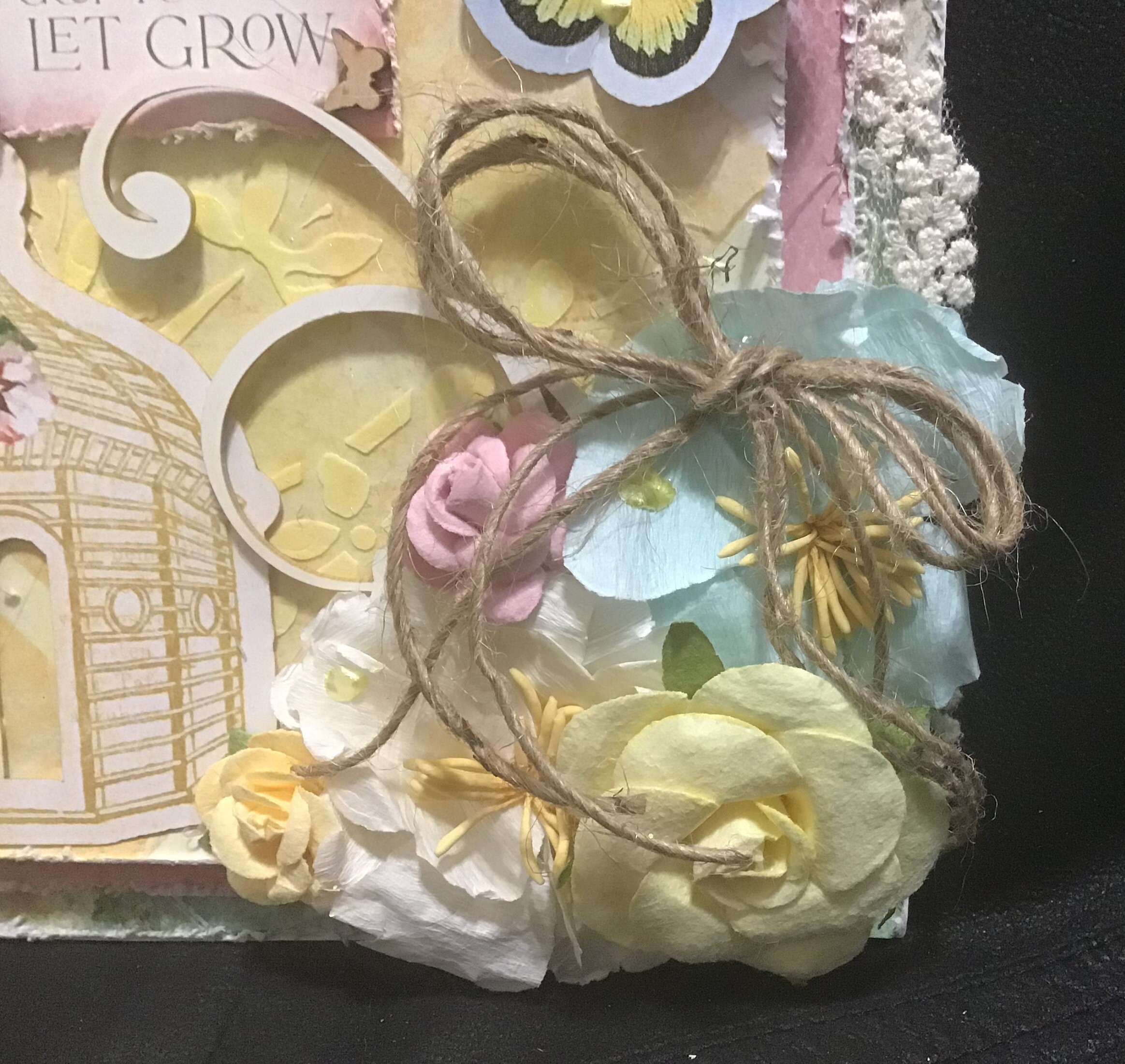 Shabby Chic Card Layered Card Handmade Card Romantic Card Etsy