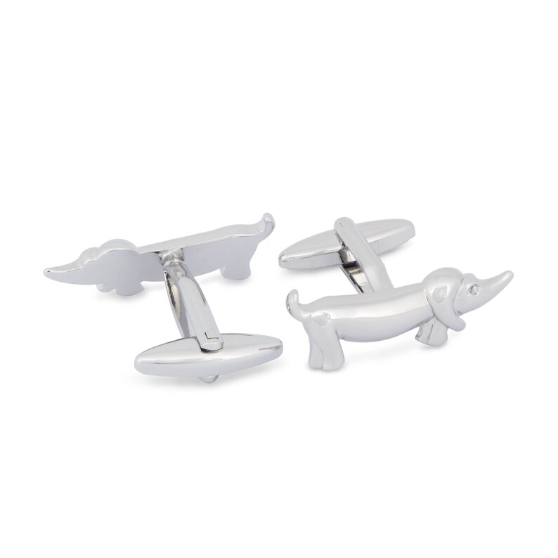 Silver Dachshund Cufflinks