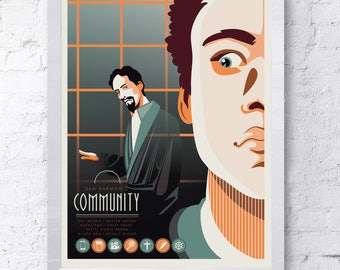 Community (Greendale college) TV poster - Troy and Abed