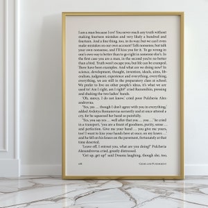 Fyodor Dostoevsky Wall Art, Crime and Punishment To Go Wrong in One&#39;s Own Way Quote, Classic Novel Dark Academia Art Print, Digital Download