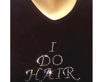 I DO HAIR Swarovski Crystal Women's T-Shirt