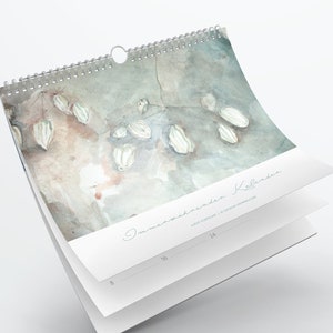 Calendario perpetuo / Calendario dei compleanni Acquerello Piante e fiori, Calendario d'arte