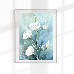 Dipinto originale Lisianthus (genziana della prateria), acquerello dipinto a mano, dipinto botanico | Belle arti di Judit Fortelny