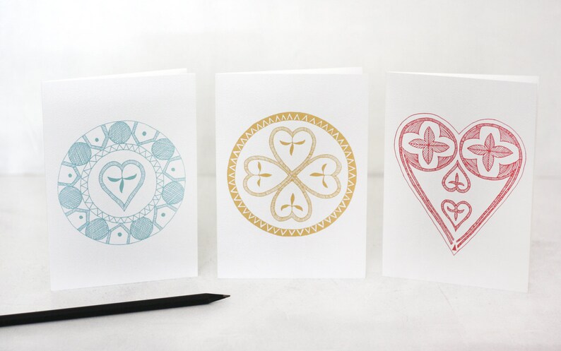 Set of 3 minimalistic greeting cards S\u00e1mi \u2022 scandinavian folk art \u2022 Sami Lapland
