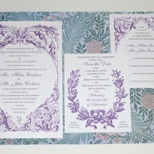Edwardian Wedding Invitation Suite: Downton Abbey, Bridgerton Style