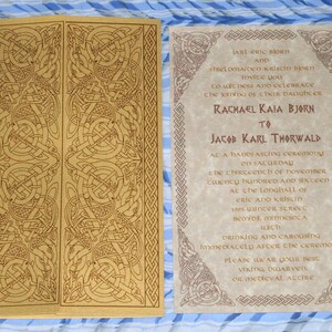 Viking, Valhalla, Norse, Dwarf, Celtic Gatefold Wedding Invitation Suite