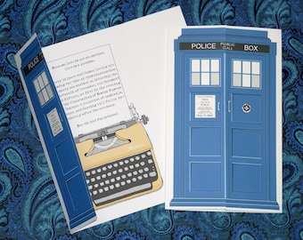 Dr. Who Invitation, Tardis Invitation, Blue Gallifreyan Gatefold Invitation, Reply Card, and Save the Date Wedding Suite Sample