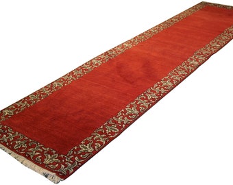 2.11x13 Azerbaijan vintage tabriz design hand knotted traditional oriental wool carpet hall runner