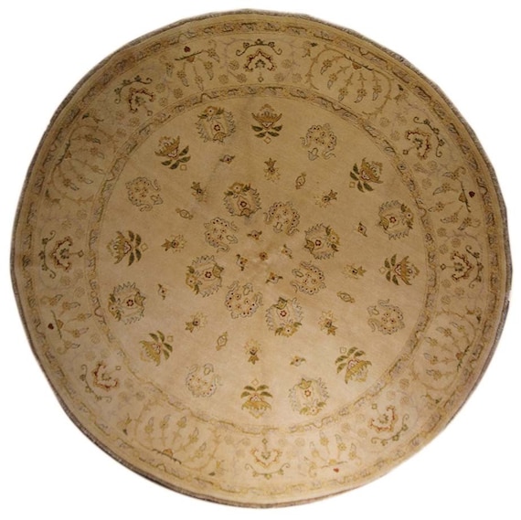 8 6x8 6 Pakistani Round Rug Handmade Rug Wool Rug Area Rug Etsy