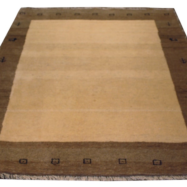 4.9x6 Minimalism Rug - Gabbeh rug, home decor, minimalist, minimal, dorm room rug, hand knotted rug, tribal area rug, area rug 5x6