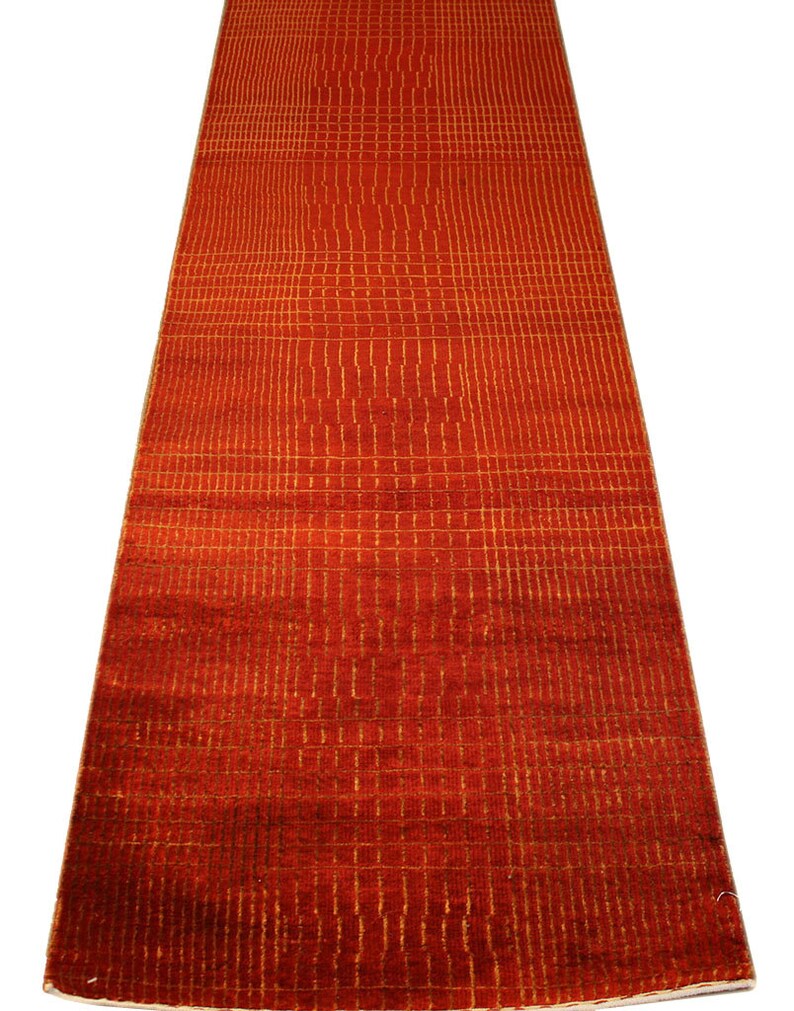 2.3x10.3 Transitional Hall Runner, Red Hall Runner, Holiday Decor