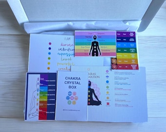 Chakra Crystal Box – Reiki-Energised Crystals, Info Cards (Eco-Friendly Packaging)