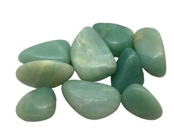 Amazonite Green Crystal/Tumblestone 20-30mm with an information card in an organza bag. Green Amazonite. Large Amazonite,  Green Amazonite.