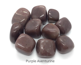 Purple Aventurine  Large 25-35mm with an information card in an organza bag