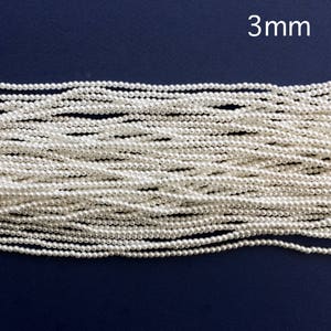 3mm Imitation Japanese Pearls: White or Ivory Bridal Beads
