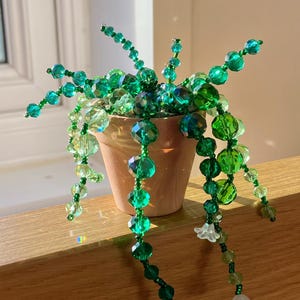 Glas Perlen Sukkulenten Suncatcher: Terrakotta Topf Ornament