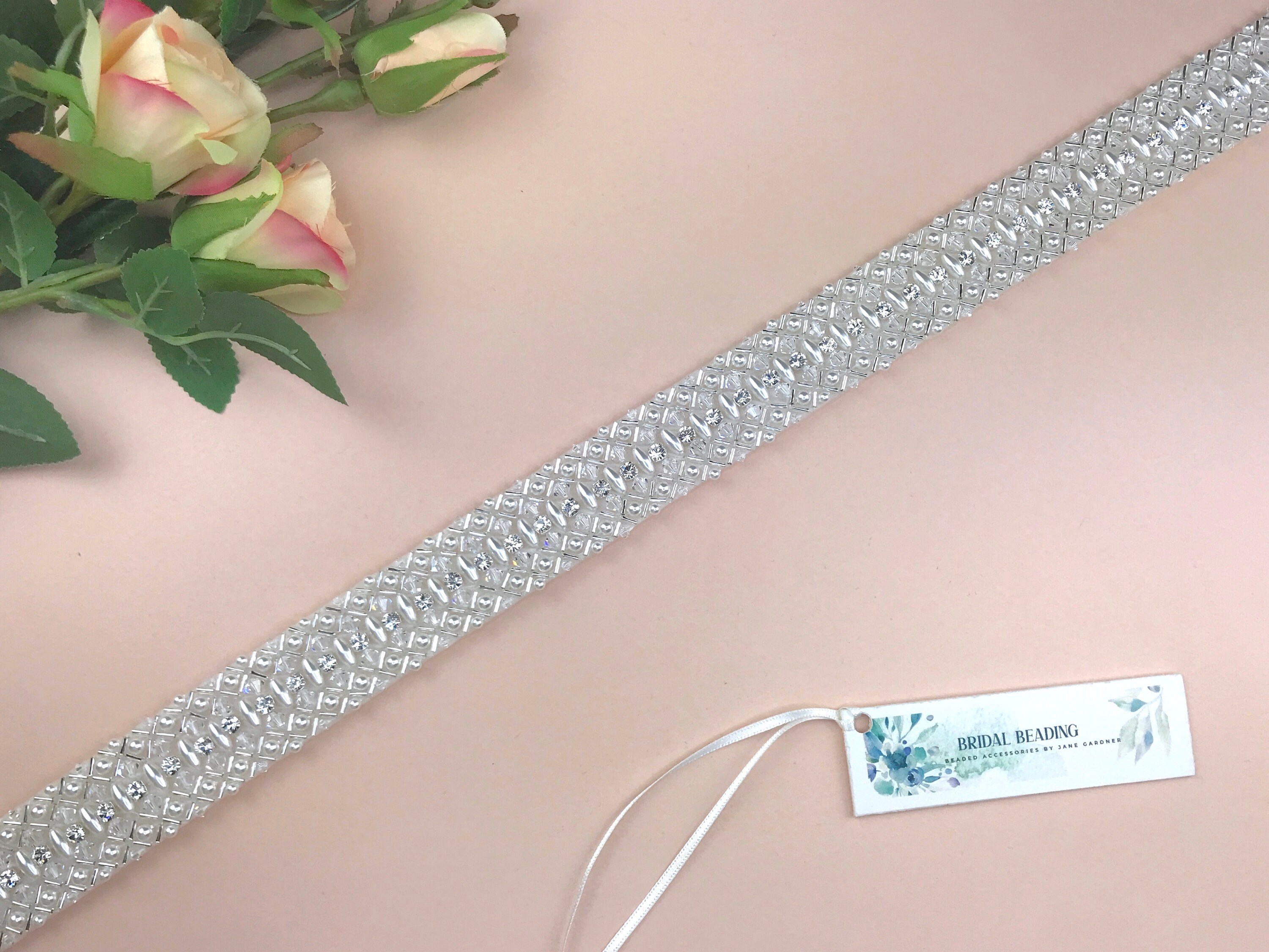 Pearl Bridal Belt Silver Bridal Belt Wedding Dress Belt Etsy