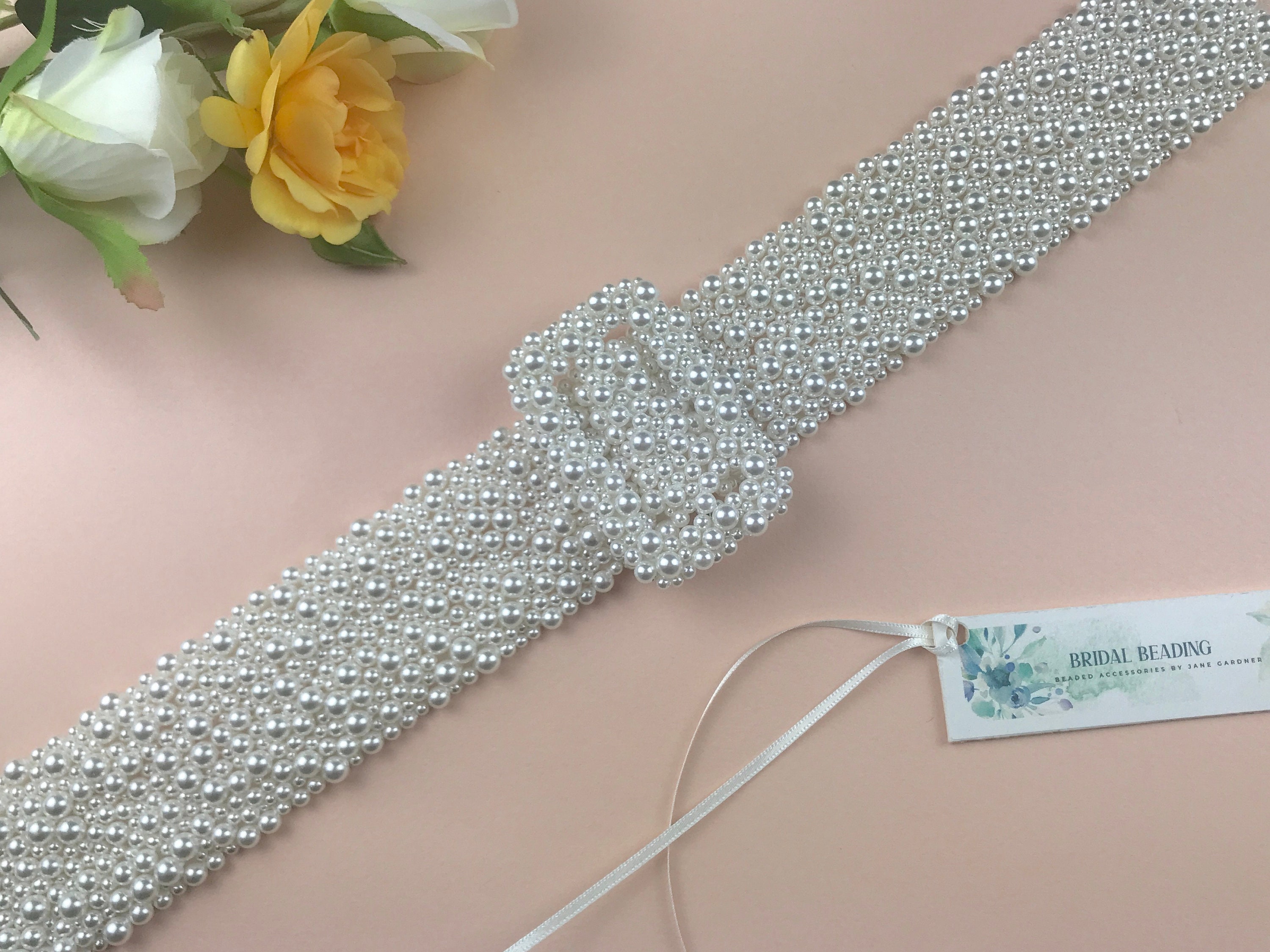 Bridal Pearl Belt and Buckle Sash and Buckle Pearl Buckle Etsy UK