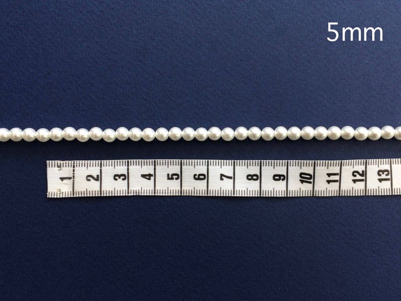 5mm High Quality Imitation Japanese pearls, Small Pearls, Bridal Pearls, White Pearls, Ivory Pearls, Japanese Pearls, Bridal Pearls image 2