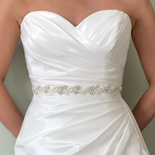 Floral Bridal Belt, Floral Bridal Sash 
