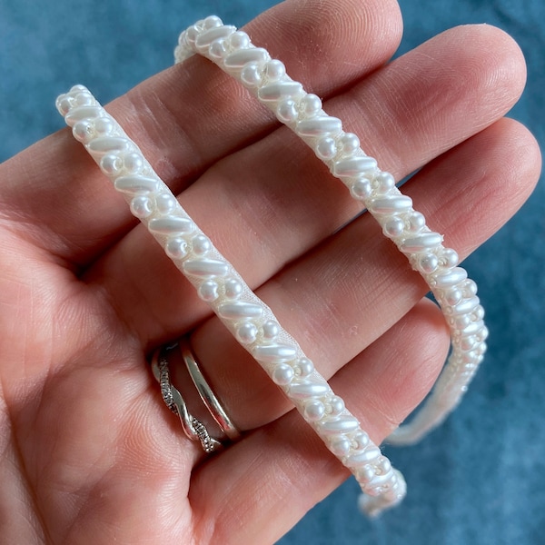 Pair Of Pearl Beaded Attachable Bridal Straps, Wedding Dress Straps, Beaded Straps, Pearl Straps - ELSA