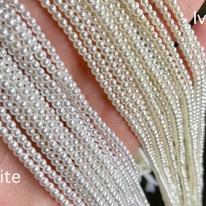 2mm Imitation Pearls, Small Pearls, Bridal Pearls, White Pearls, Ivory Pearls, Tiny Pearls, Japanese Pearls, Wedding, Bridal Pearls image 5