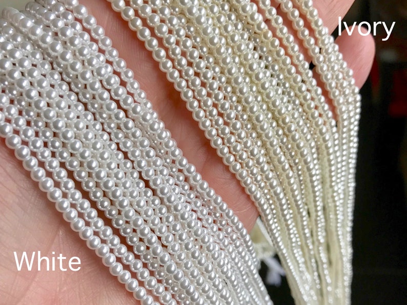 2mm Imitation Pearls, Small Pearls, Bridal Pearls, White Pearls, Ivory Pearls, Tiny Pearls, Japanese Pearls, Wedding, Bridal Pearls image 5