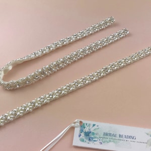 Pearl Diamante Braut Riemen: Anbringbare Hochzeitskleid Riemen (1,2 cm breit)