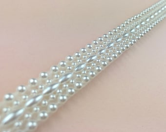 Pearl Bridal Belt, Narrow Pearl Belt, Thin Pearl Belt, Pearl Bride Sash, Pearl Belt, Skinny Pearl Belt, Pearl Headband -  YASMIN