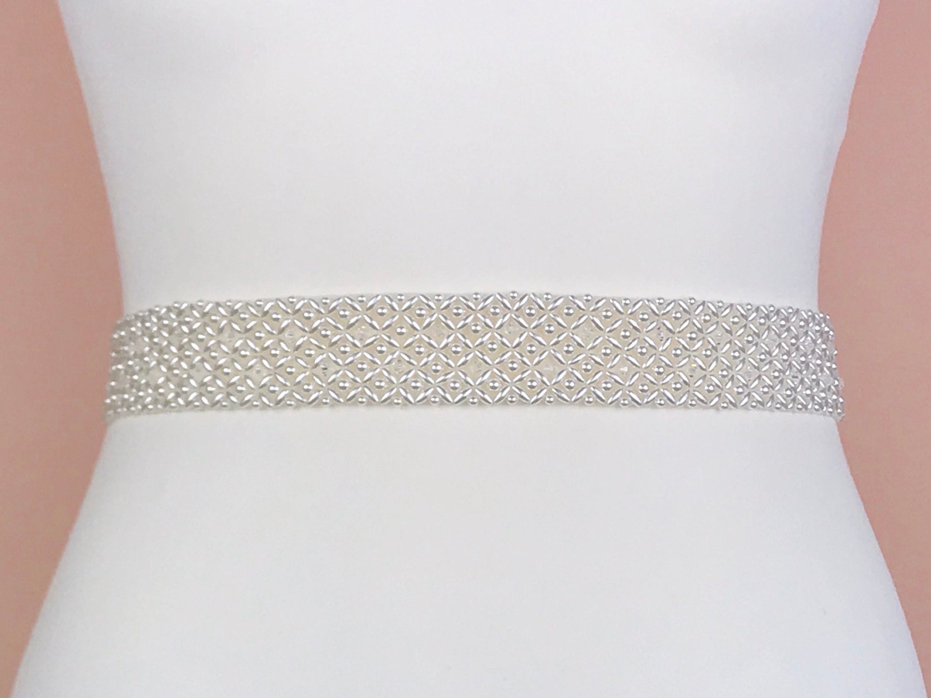 Pearl Bridal Belt Pearl Bridal Sash Pearl Wide Belt Pearl Etsy