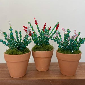 Mini Perlen Sukkulente, Sonnenfänger, Ornament, Geschenk