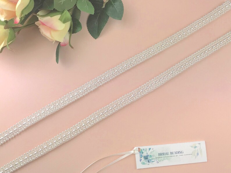 Pair of Pearl Beaded Attachable Bridal Straps Wedding Dress Etsy